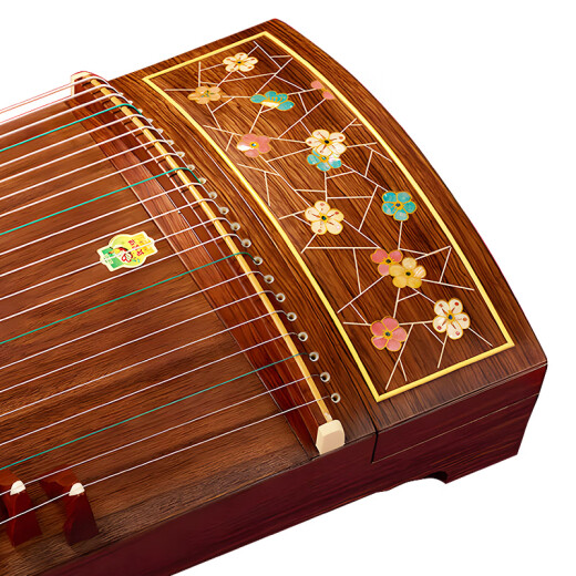 
Dunhuang brand Dunhuang 694L mahogany series shell carving professional performance beginner Guzheng Qin Shanghai National Musical Instrument Factory LM24694LT Bingmei Linglong (full set of accessories)