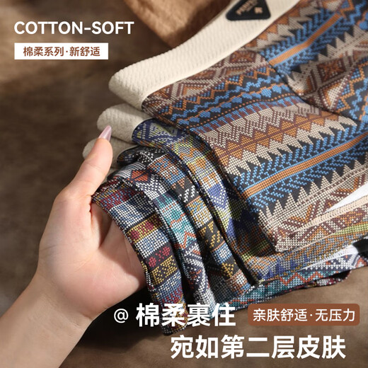 Fitonton Men's Men's Men's Men's Pure Cotton Retro Retro Style 10A Antibactérien Boxer Boxer Boxer Pantalon Men's XL3 Striches