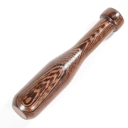 Baichao chicken wing wood garlic pounding stick manual garlic pounding garlic hammer wooden old-fashioned manual grinding rod household garlic pressing artifact round head garlic pounding hammer length 17.5cm diameter 3.7
