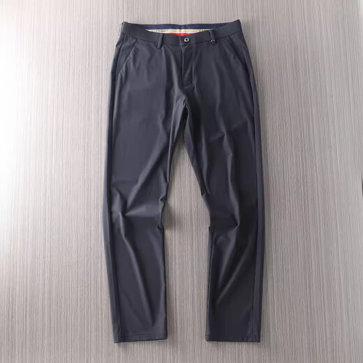 Orden de fábrica simplificada Fibra de bambú suave Fibra de primavera temprana NUEVO ALIMO DE MENORES Menores Casuales Biros delgados altos altos y altos pantalones negros 1049 Single Tamaño 30 (114-118Jin [Jin equivale a 0.5 kg])