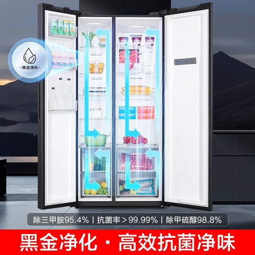 Tongshuai Haier's 625-liter double-door double-door large-capacity household first-class energy-efficiency dual-frequency air-cooled frost-free refrigerator