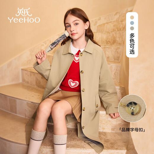 Yeehoo Girls's Wurthbreaker Детская куртка средняя и большая детская одежда 100% хлопковая а-линия британская мода осенняя одежда Хаки 140