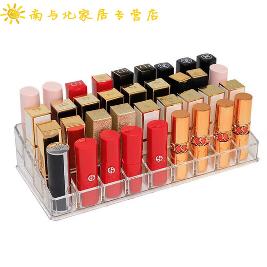 Sailotou lipstick storage box multi-grid ins style lip glaze storage rack internet celebrity transparent desktop lipstick box organizer 16-grid Guerlain box