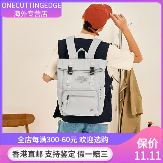 Dickies时尚卷轴拉链搭扣底休闲通勤出差 聚酯纤维 双肩包 常规 男女同款 星空灰