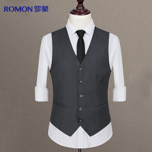 Luo Meng suit vest men's slim business professional work formal wear wedding groom vest waistcoat suit men's clothing