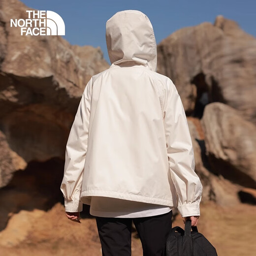 北面（The North Face）25春夏冲锋衣女户外防风防水硬壳夹克外套8EYF官方正品 8EYF-JK3_黑色 M 160