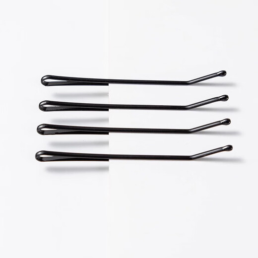 Clip, hairpin, bangs, broken hair, invisible one-word clip, black tightened small steel clip, hairpin at the back of the head for women, black arc-shaped, about 50 pieces, affordable package, free storage box