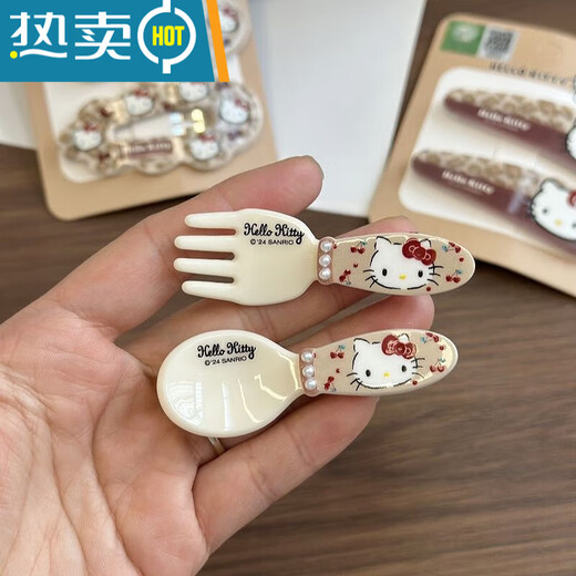 Tongrubi hairpin clips are decorated with internet celebrity hottest HelloKitty decoration autumn and winter brown leopard print BB clip girl hairpin 12187 leopard print markless hairpin pair