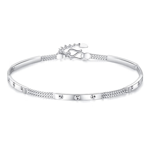 Axor Jewelry PT950 Platinum Bracelet Square Platinum Bracelet Car Flower Angel Kiss Women's Style Gift for Your Girlfriend PT950 Platinum Angel Kiss Bracelet About 5.3g