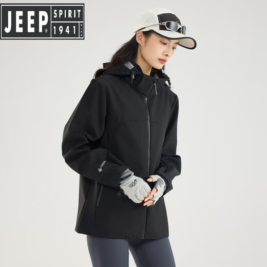 Jeep spirit veste veste pour hommes et femmes printemps et automne 2025 Nouvelle couche à couches minces minces extérieures à la coque souple imperméable pour femmes Bourgogne en bois