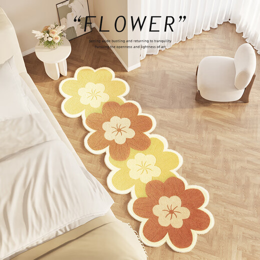 Pixel Carpet Bedroom Bedide Couverture 2025 Nouvelles filles de sol en forme spéciale Mat à terre Mat de chambre Litchés épaissis de longues bandes lavables Youxiang-11964 40cm * 100cm