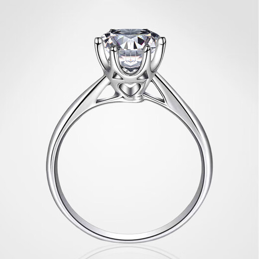 AVHE cultured diamond platinum ring with twisted arm and six claws, please order wedding gift Qixi Festival platinum laboratory diamond ring in stock. Platinum ring + 30 points diamond (D/VVS/3EX/N) No. 9-20 circle (circle number can be noted)