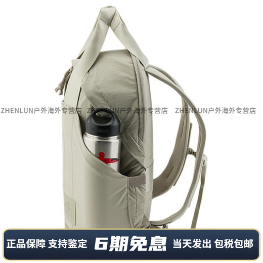 
North Face 20L solid color stylish zipper nylon backpack regular women's clay gray clay gray