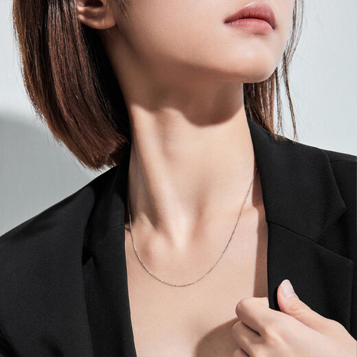 Century Yuan O-shaped chain 18K gold necklace AU750 K gold plain chain for men and women as a birthday gift for your girlfriend