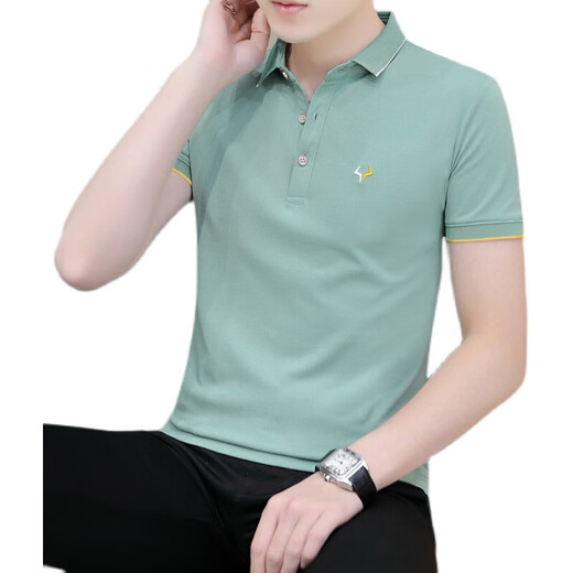 Hailan Business Niu Head Polo-Shirt reines Baumwollkurzarm T-Shirt Herren Sommer-Revers-Shirt Herren High-End Herren Black 683 Models 3xl 150-165jin [Jin entspricht 0,5 kg]