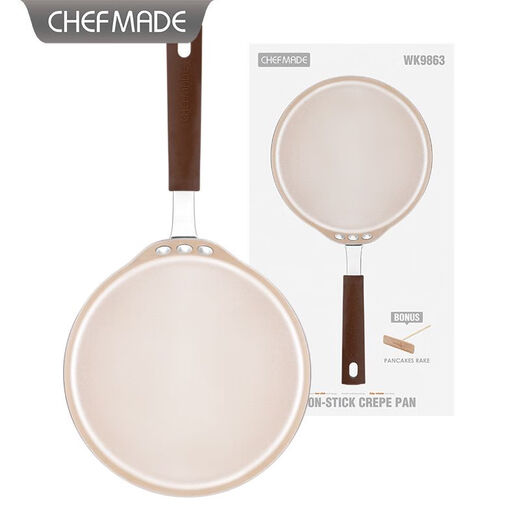 
CHEFMADE Learning Chef 8 inch 6 Pancake Pancake Egg Pancake Fruit Thousand Layer Durian Non-stick Pan 9738 Aluminum Alloy Composite Bottom 8 inch