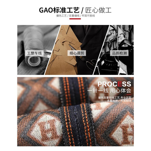 增致牛仔裤男2024秋冬新款官方百搭修身宽松微弹高端加绒休闲直筒 9227赞蓝色抓绒九分裤 1.7米以 29 105-119斤腰围2尺2