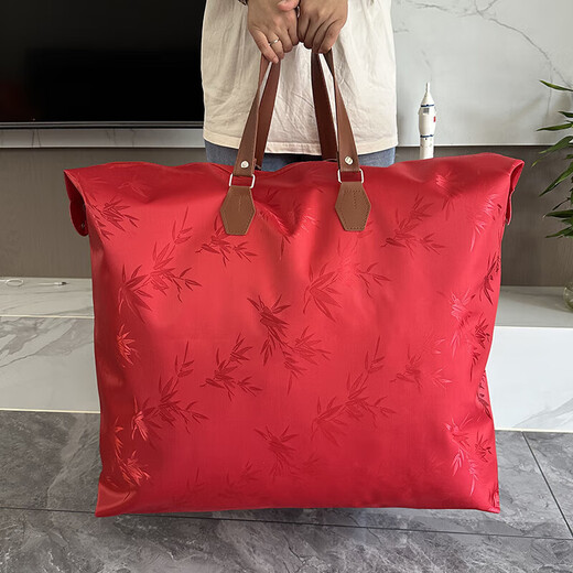 Thickened Oxford cloth quilt storage bag student quilt bag waterproof thickened durable moving packing bag bamboo leaf green thickened waterproof/moisture-proof/extra large 85*75cm (for winter 8-12 Jin Jin equals 0.5 kg quilt