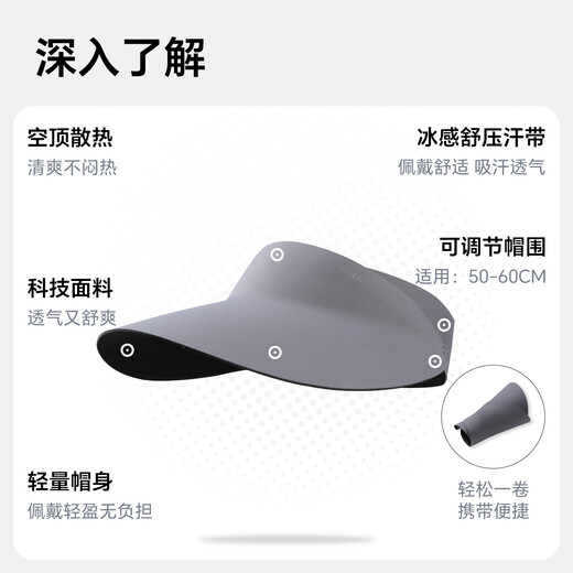 MISSION UV sun protection hat women's sun hat sun hat empty top hat summer sports running anti-UV seamless one-piece hat for women