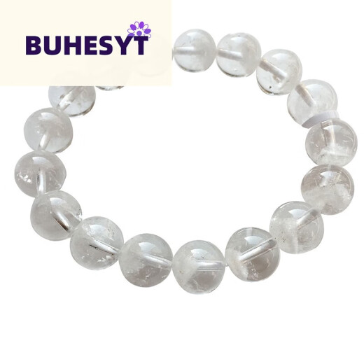 BUHESYT白水晶手串天l然聚宝盆白幽灵手链千层山金字塔男女情水晶/半宝 H3892  12毫米 水晶/半宝石
