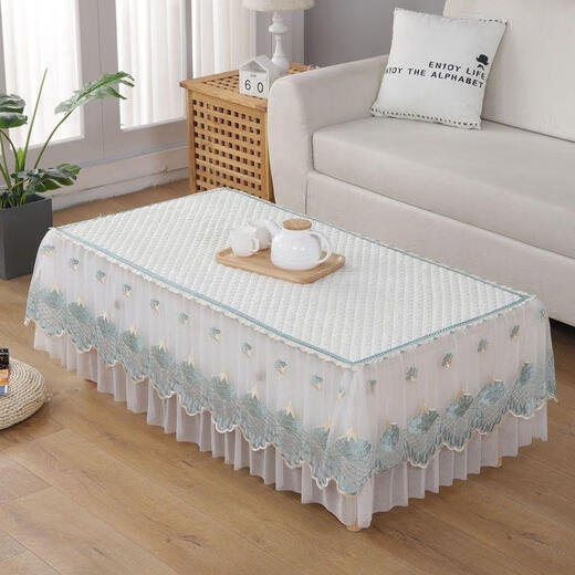 
New rectangular grilled stove cover electric oven cover tea table dustproof cover cloth mahjong table cloth can be customized pink little swan beige white cloth 13575-60cm high single layer yarn