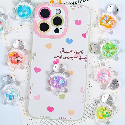 New luminous transparent sequin turtle cute diy cream glue accessories desktop car ornaments children's trendy toys sequin turtle 2 pack