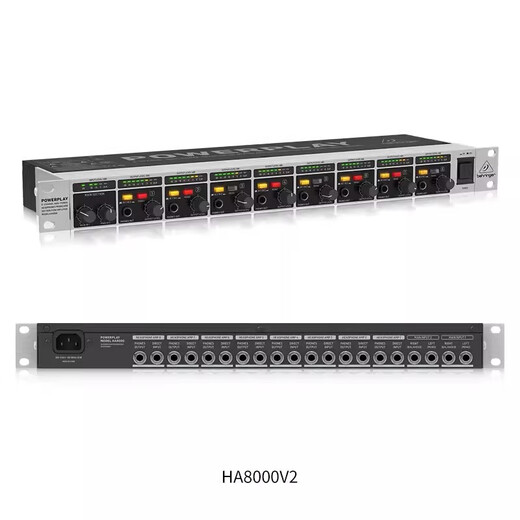 Behringer HA8000 V2 8-way headphone crossover earphone rack-mounted headphone amplifier