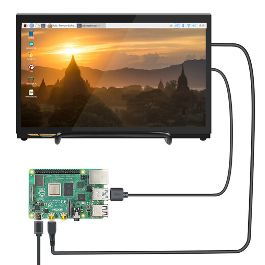 Chuanglebo Raspberry Pi 5 display 4b display screen HDMI LCD screen IPS Maker Education