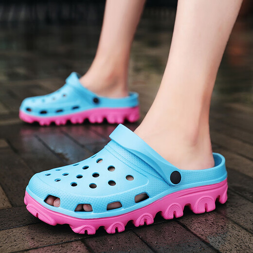 Zapatos de agujero de gran tamaño Xuanyuan 47-49 Sandalias especiales para hombres para zapatillas de doble propósito transpirables y sin deslizamiento más grasas más sandalias más grandes S9859 caqui 39