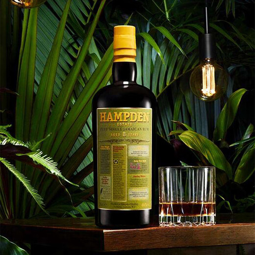 汉普登（Hampden）【原瓶进口】牙买加热带陈年朗姆酒双杯礼盒 汉普顿8年陈年朗姆 700mL