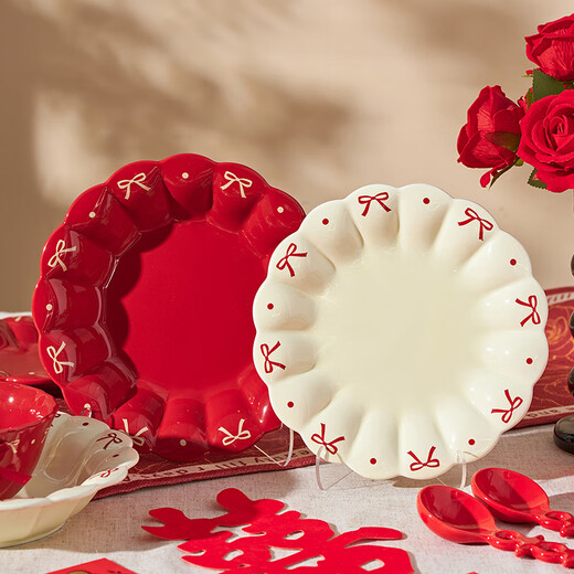 DearDali wedding gift tableware set for best friends, bride and groom, engagement dowry, practical items, high-end tableware, mixed color bowls, cups and plates for two, DIY gift box (fast delivery next day) 10-piece set