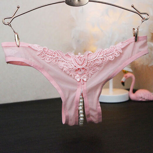 Sexy underwear, real-life leaking sexy underwear for men, hot pure hirsute double butt men's underwear, sexy transparent thong, pink women's pearl underwear, one size fits all