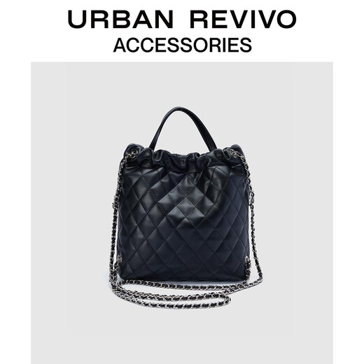 Urban Revivo Autumn 2025 New Women's Little Rhombus Rhombus Quilmted UAWB50167 Negro