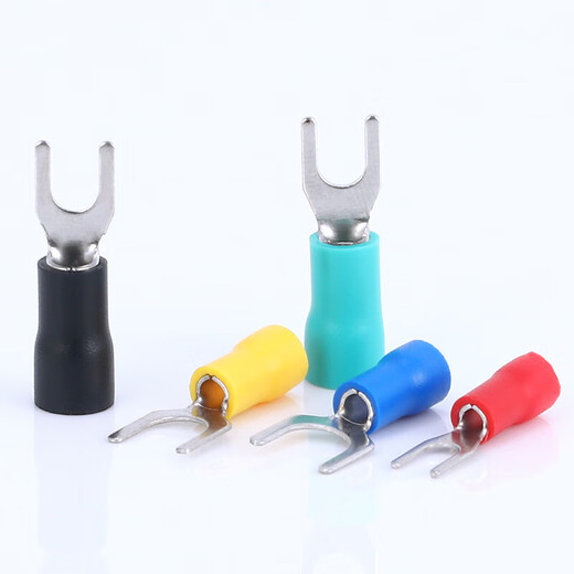 SV12532 Fork-shaped cold press terminal SV2324256 Pre-insulated sleeve Y-type U-type terminal 1000 SV1.25-8 (M8) 1000 pieces/pack Red