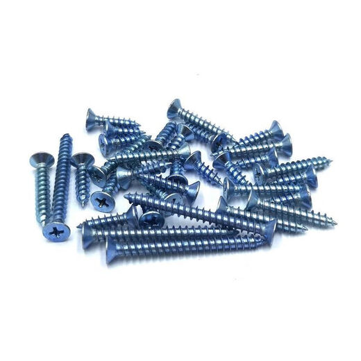 Pickup cat plus hard cross countersunk head self-tapping screws extended flat head switch panel wood screws blue zinc aluminum alloy plate nails M4 M41425Jin Jin equal to 0.5 kg, about 12250 pieces
