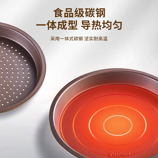 必可利披萨盘烤盘模具烘焙不粘家用689寸套装 玛德琳6连模
