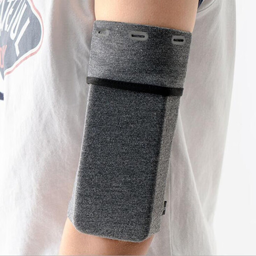 Zhizhou running sports mobile phone arm bag for men and women, outdoor fitness equipment arm bag armband, gray