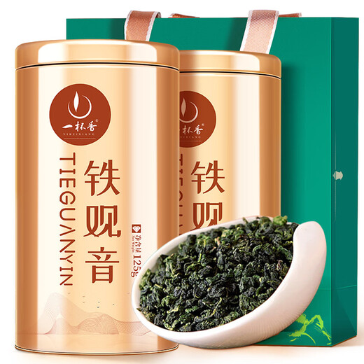 一杯香茶叶兰花香安溪乌龙茶铁观音礼盒装250g自己喝送礼品袋