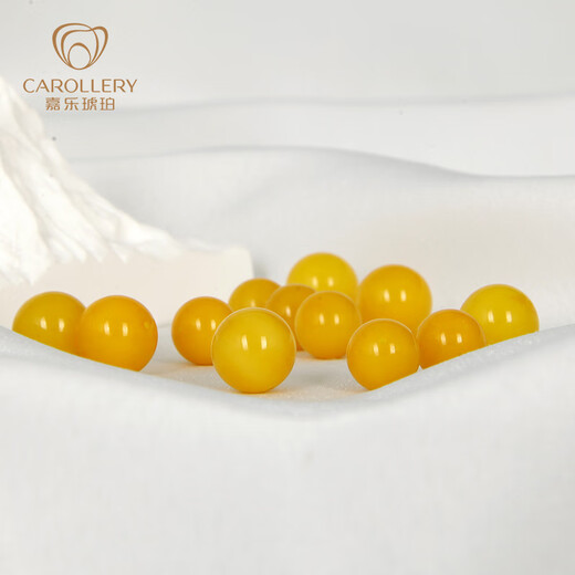 Jiale beeswax single bead amber loose beads chicken oil yellow bracelet with round beads natural old beeswax DIY bracelet one item one certificate about 11.5mm0.88-0.92g/A0395