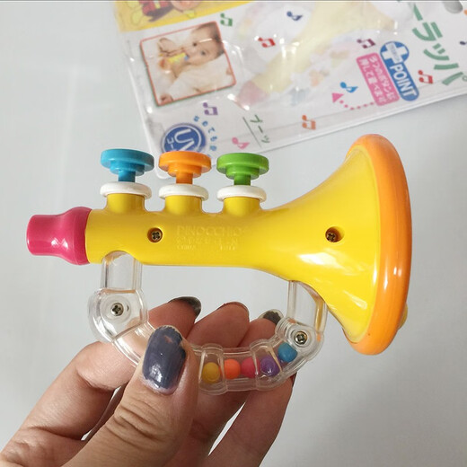 Dilani baby trumpet toy 6 months old can suck, blowing, baby little play hand-ringing color rattle music (fireman)