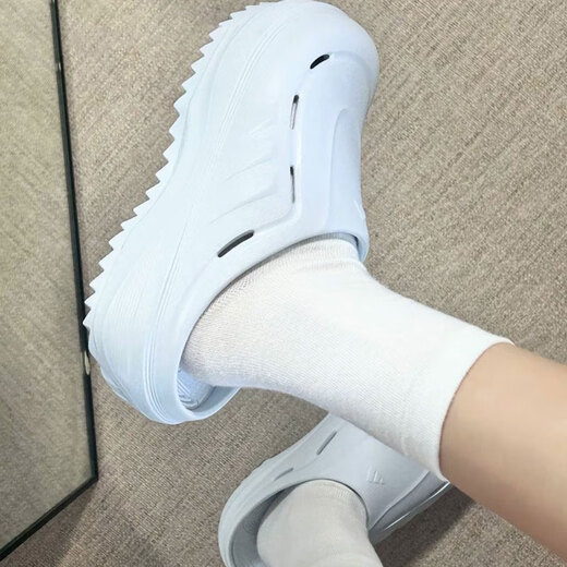 阿迪达斯 （adidas）包头拖鞋男鞋女鞋夏季新款波波凉鞋厚底凉拖鞋轻便休闲鞋运动鞋 JR9273浅蓝 39