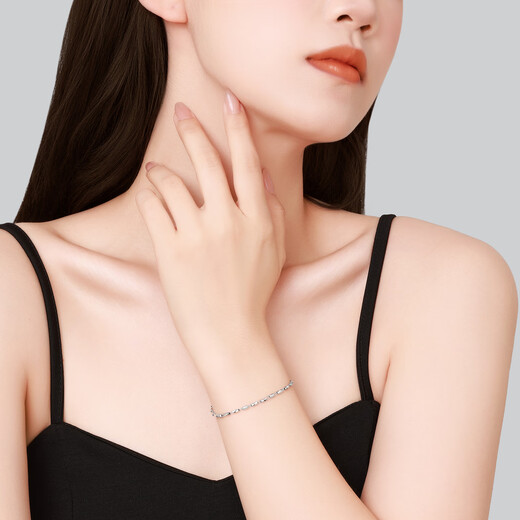 Trendy Acer Explosive Sparkling Beads PT950 Platinum Bracelet Women's Bracelet Stacked as a Gift for Girlfriend Price Approximately 3.45g