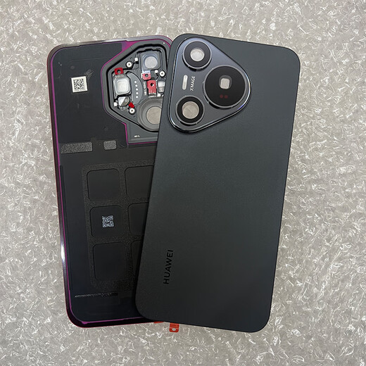 Suitable for Huawei Pura70 back cover original disassembly glass p70pro + battery cover mobile phone shell back panel rear screen Pura70 feather sand black back cover pure original disassembly 99 new