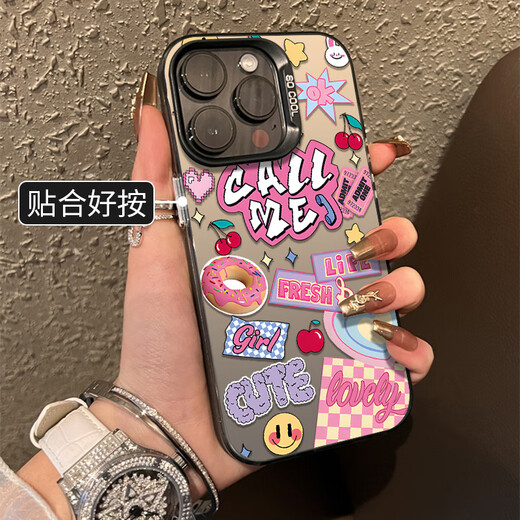 觉予甜甜圈英文苹果16手机壳14plus新款13miniiPhone15可爱11promax女12小众xr7网红8硅胶 【红色】甜甜圈英文3893 iPhone 14 Pro Max