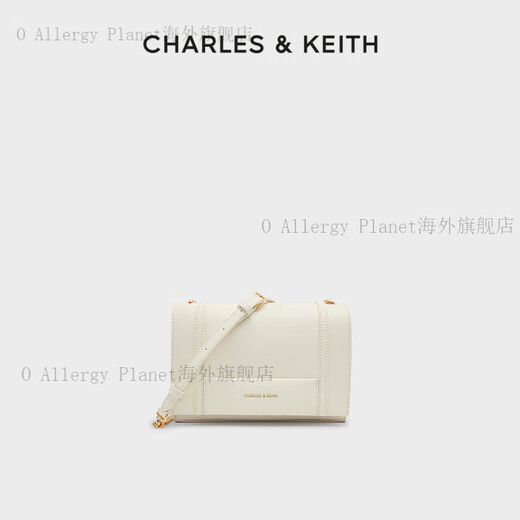 CHARLES&KEITH25夏新款CK2-20782614时尚通勤链条单肩斜挎小方包 Cream奶白色