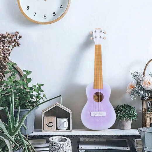 Ibanez23寸尤克里里ukulele可弹奏乐器小吉他礼物尤克里里冰花高级配色 23寸冰花蓝