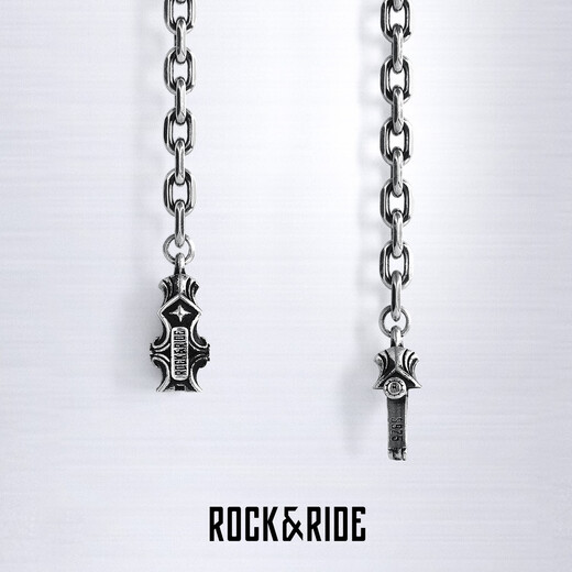 ROCK&RIDE Rebirth Series Chain Collection Necklace S925 Silver Niche High-Quality Texture Chain for Your Boyfriend 55CM Rebirth Water Pattern Chain