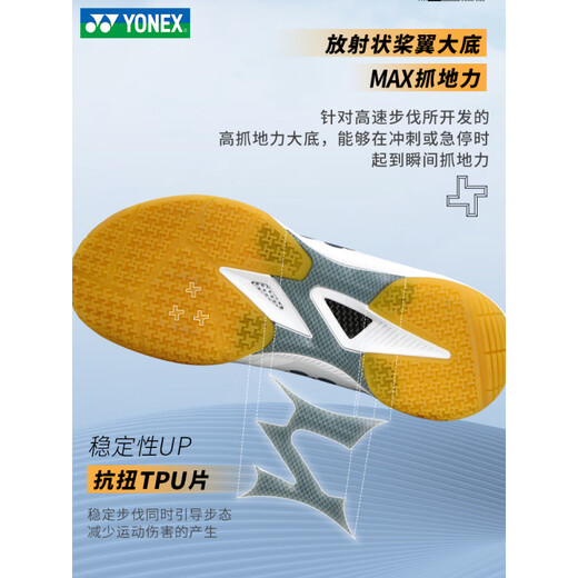 Yonex (YONEX) badminton shoes shb65z4 white men and women same style fourth generation professional 65x4 non-slip and wear-resistant 65Z2W deep sea blue men and women same style wide last version 35 36 = foot length 225MM (recommend taking 1 size larger)