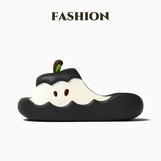 Pingxiao Internet celebrity Apple EVA slippers for women students summer outer wear thick-soled cartoon cute and comfortable home sandals and slippers Yuanyang Apple -EVA high elastic rubber plastic 36