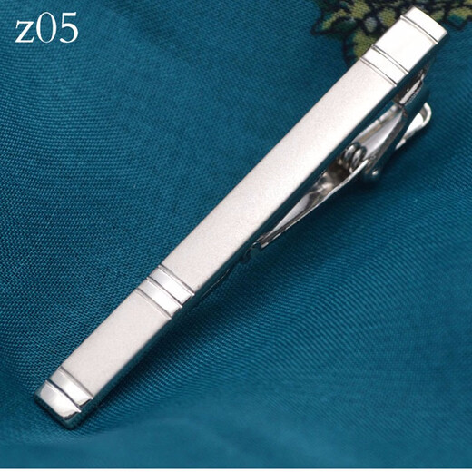 Mi Hong Miehone de ropa formal para hombres CLIP de corbata plateada Fashionable de moda simple y elegante versión coreana de la solapa de metal Negocio Silver Z17